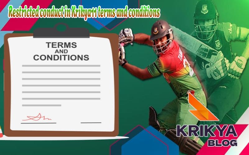 Restricted conduct in Krikya11 terms and conditions