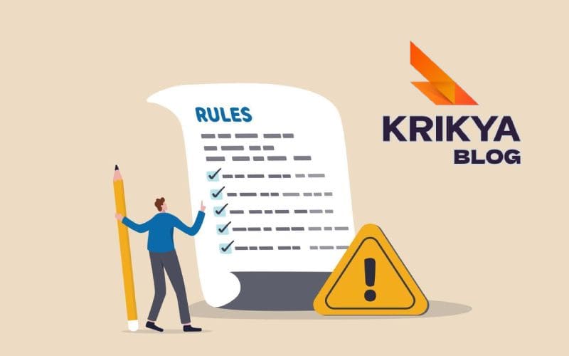 Types of rules and regulations at Krikya11
