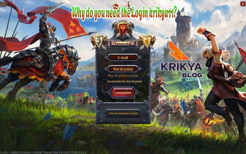 Why do you need the Login krikya11?